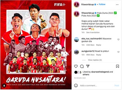 FIFA mengapresiasi lolosnya Timnas Indonesia U-20 ke Piala AFC U-20 2023