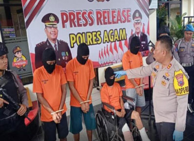 Polres Agam Berhasil Ringkus Pelaku Perampokan Pedagang Emas di Bukik Apik