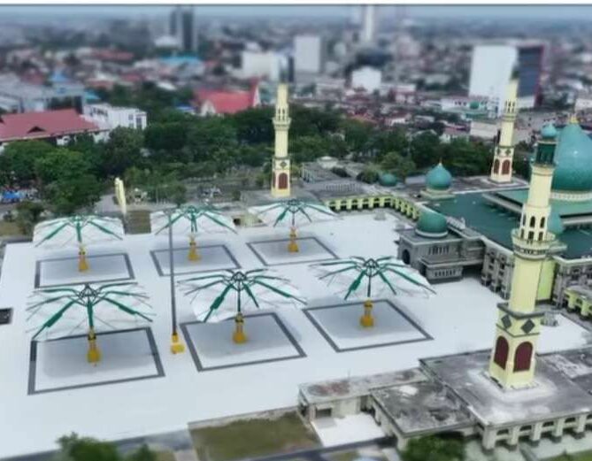 payung masjid an nur pekanbaru