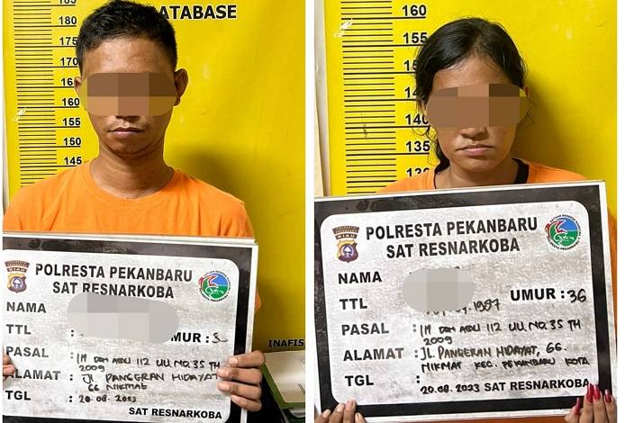 Pasangan Suami Istri Terlibat Peredaran Sabu di Pekanbaru, Ditangkap oleh Polisi