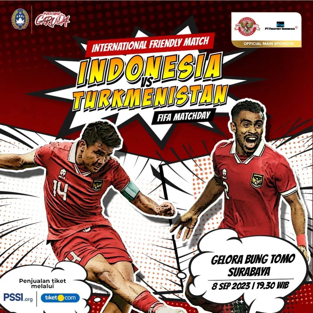 Jadwal Pertandingan Timnas Indonesia vs Turkmenistan