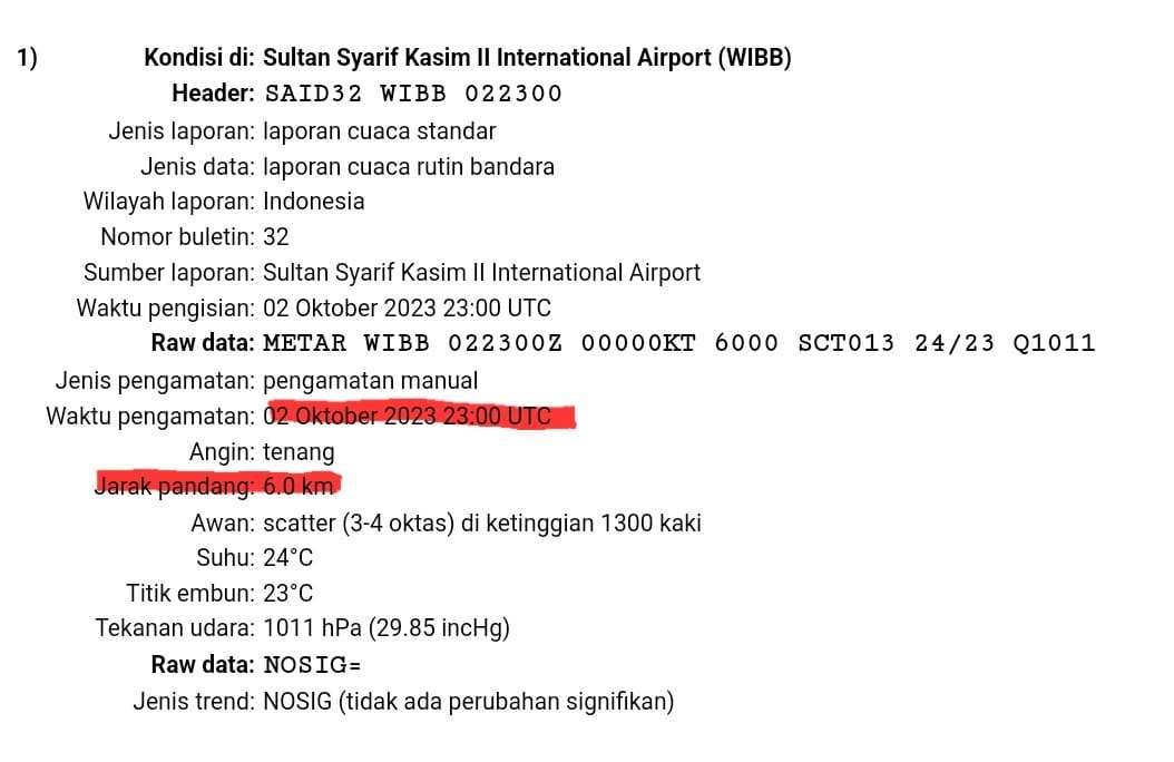 Operasional Penerbangan di Bandara Pekanbaru Tetap Lancar Meskipun Ada Kabut Asap