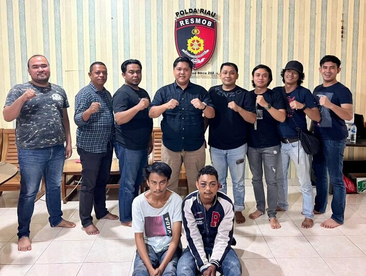 Tim Jatanras Polda Riau Tangkap Dua Pelaku Penjambret yang Aksinya Viral