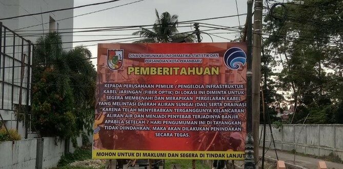 Ketidaknyamanan Warga Akibat Kabel Provider Semrawut di Pekanbaru, Pemkot Berkomitmen Menertibkan