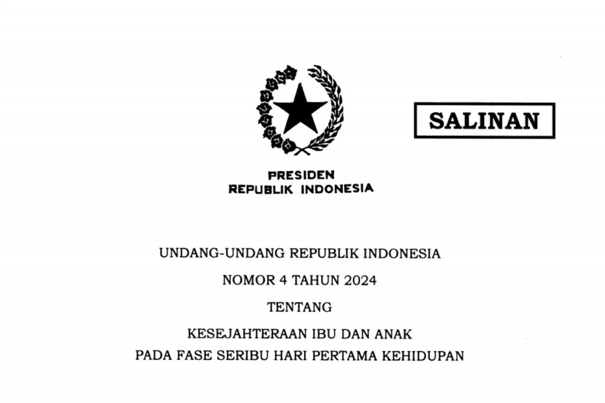 Jokowi Menandatangani UU KIA untuk Hak Keluarga Selama 1.000 Hari Pertama Kehidupan